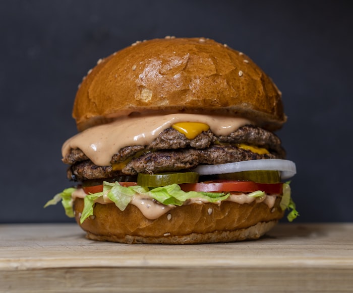 Burger and fries