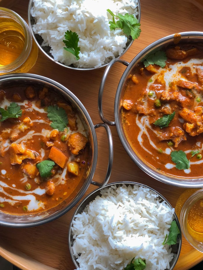 Indian curry and naan